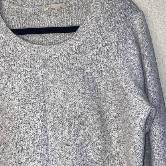 prana chunky cable Sweater Crew Neck Woman's XL Baggy Oversize EUC gray - Picture 2 of 8